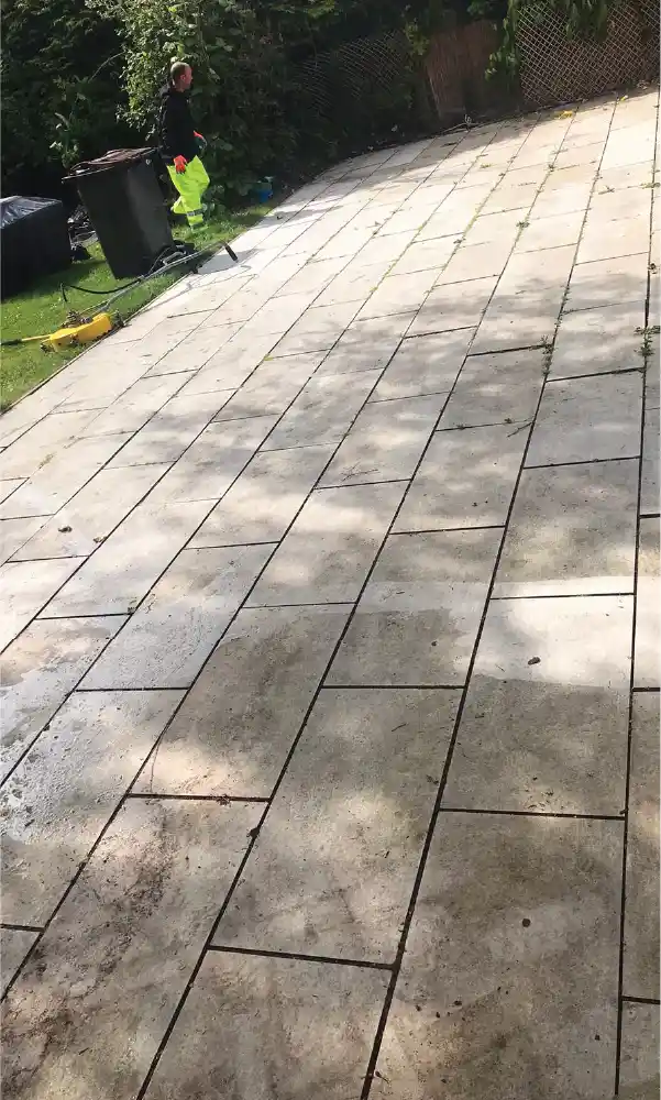 slabs exterior cleaning during